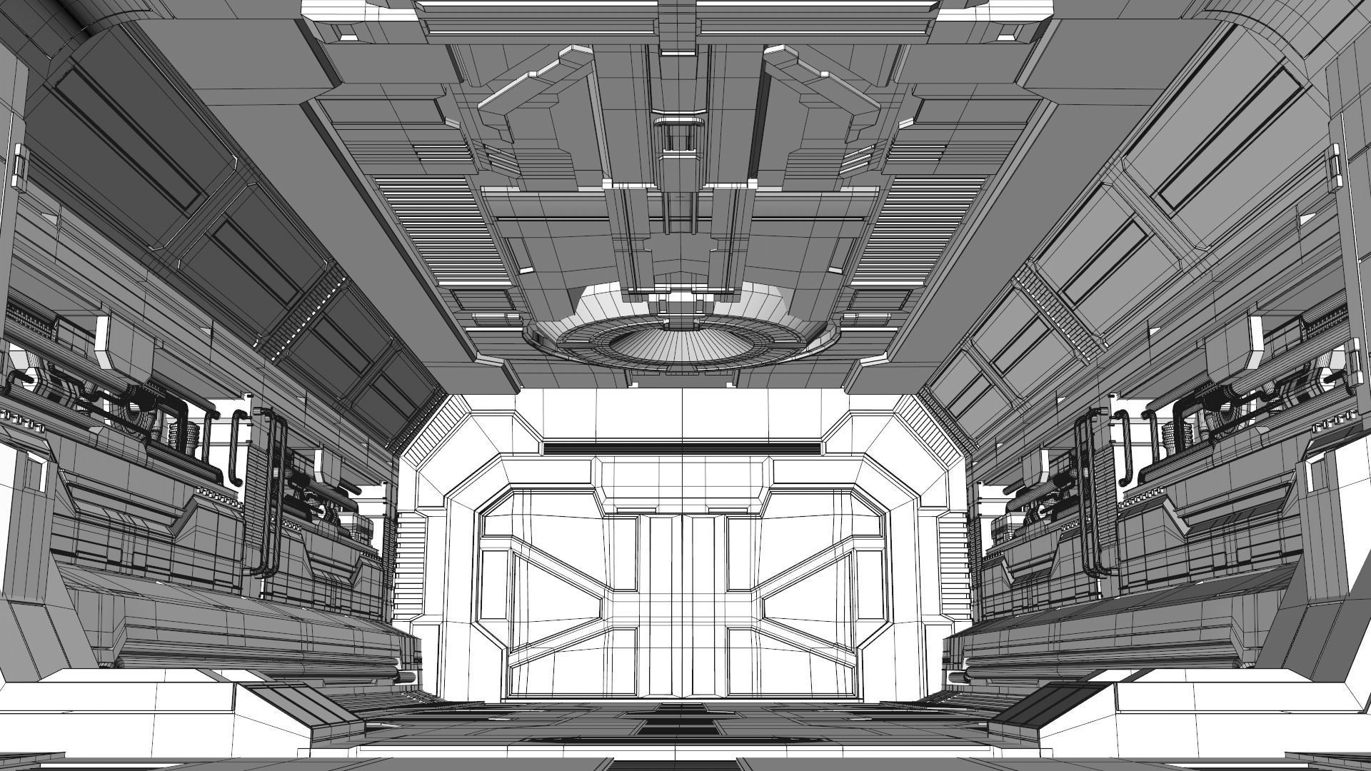 Sci Fi Corridor 3D model_12