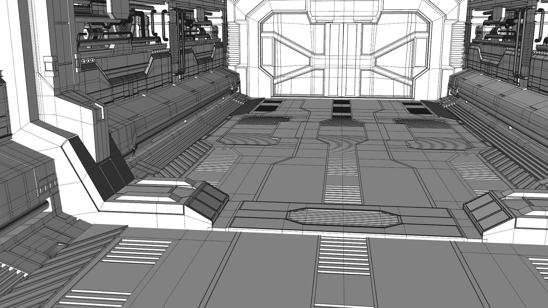 Sci Fi Corridor 3D model_11