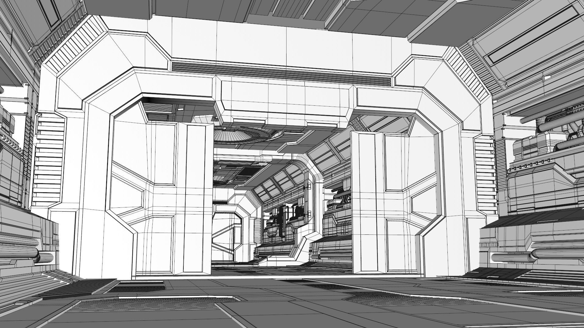 Sci Fi Corridor 3D model_20