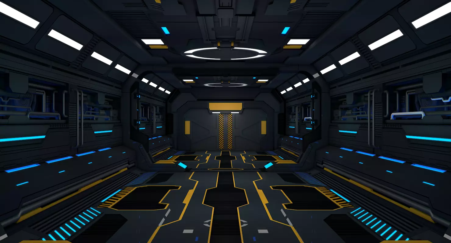 Sci Fi Corridor 3D model_0