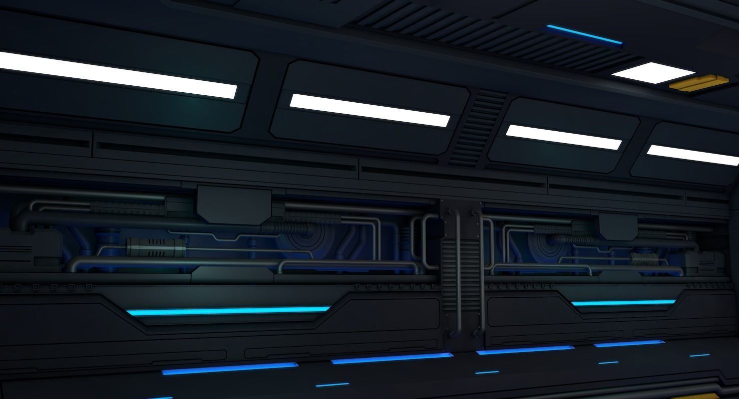 Sci Fi Corridor 3D model_6