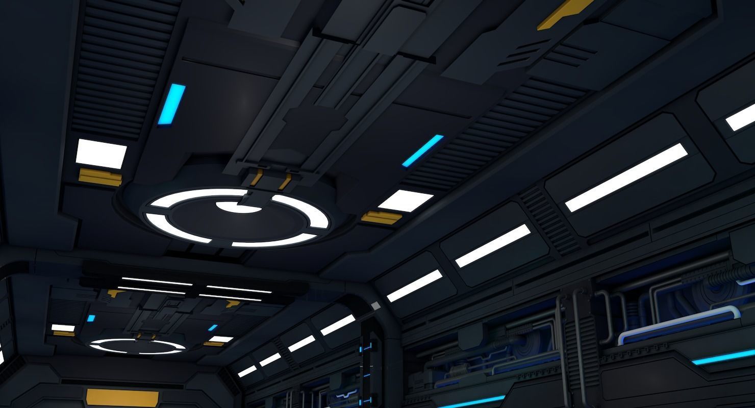 Sci Fi Corridor 3D model_4