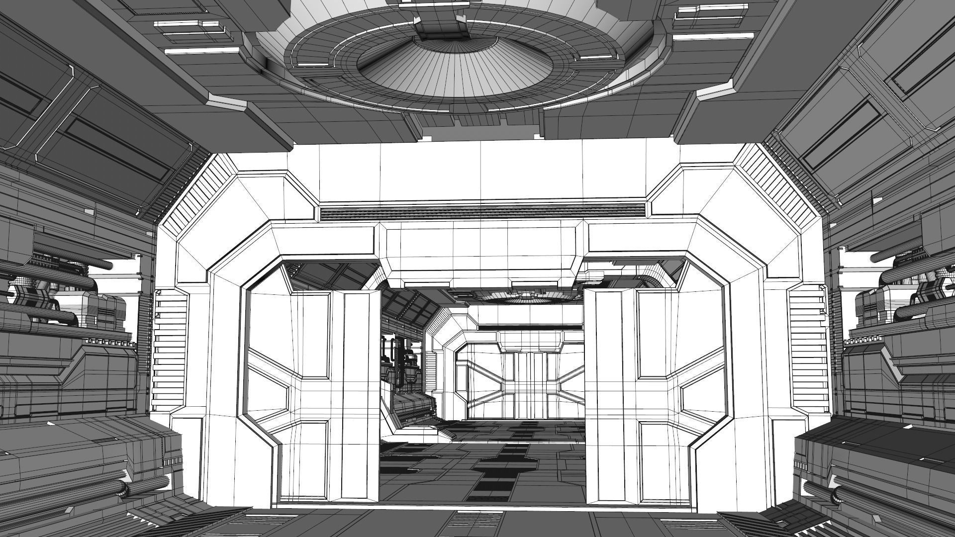 Sci Fi Corridor 3D model_19