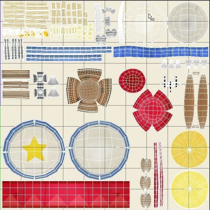 Drums drum set with star 3D model_5