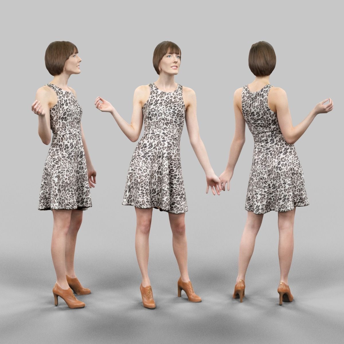 6 Realistic Female Characters Vol 5 Low-poly 3D model_1