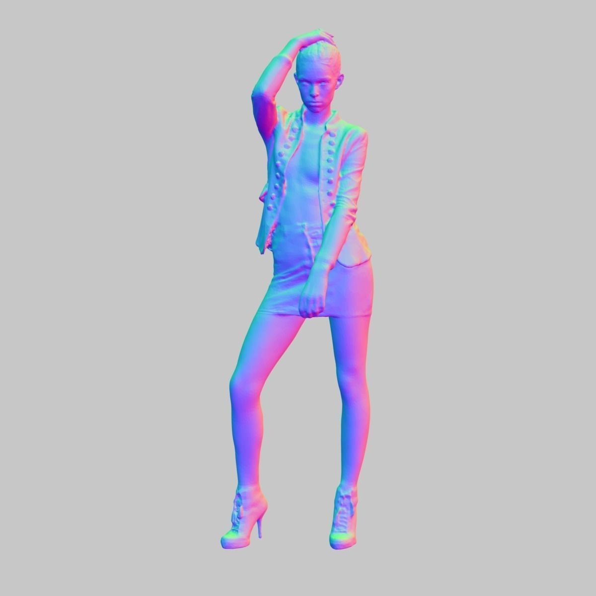 6 Realistic Female Characters Vol 5 Low-poly 3D model_7