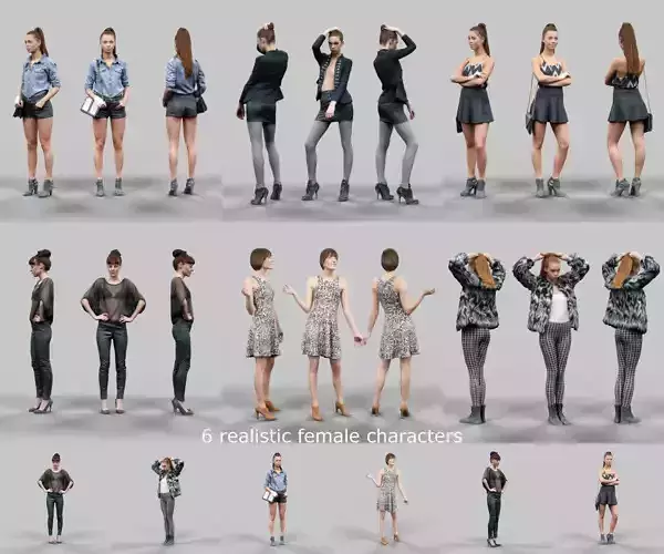 6 Realistic Female Characters Vol 5