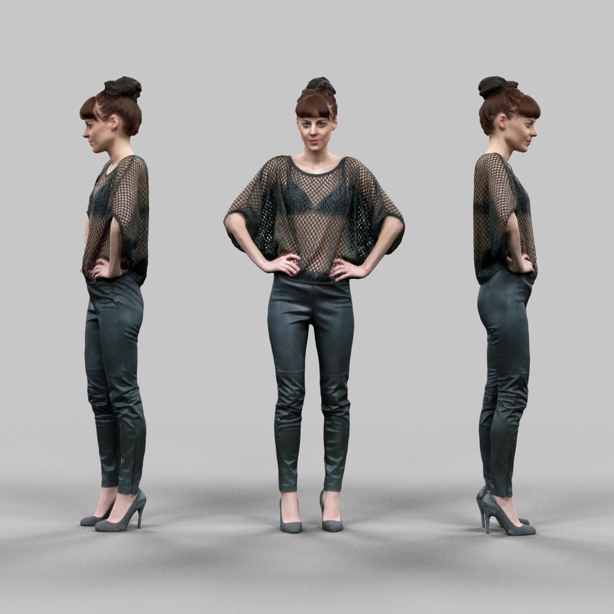 6 Realistic Female Characters Vol 5 Low-poly 3D model_2