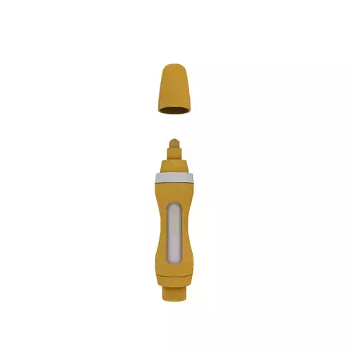 Highlighter bottle with cap 3D model