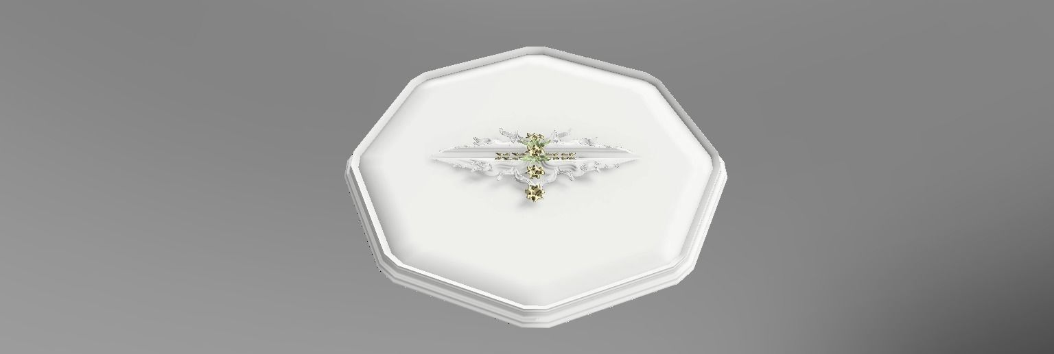 Classic molding NGon shaped LS design 3D model_9