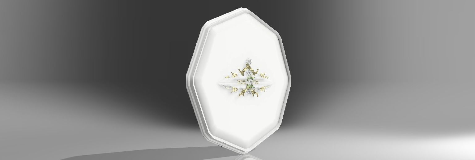 Classic molding NGon shaped LS design 3D model_2