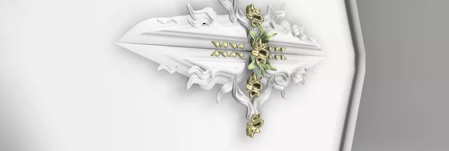 Classic molding NGon shaped LS design 3D model_0