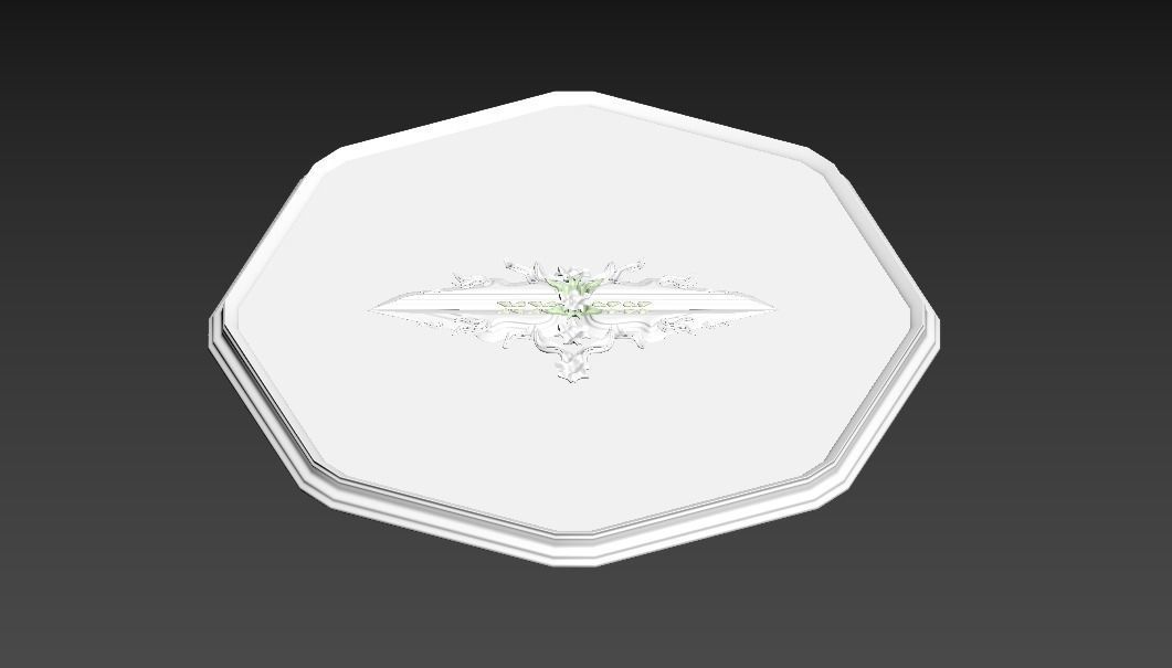 Classic molding NGon shaped LS design 3D model_13