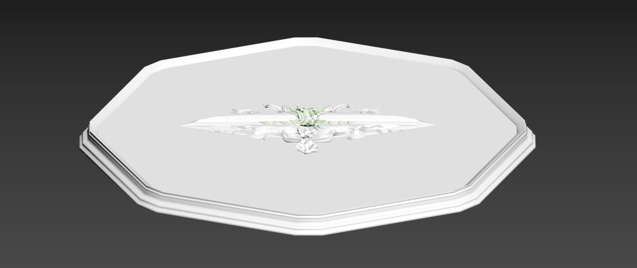 Classic molding NGon shaped LS design 3D model_12