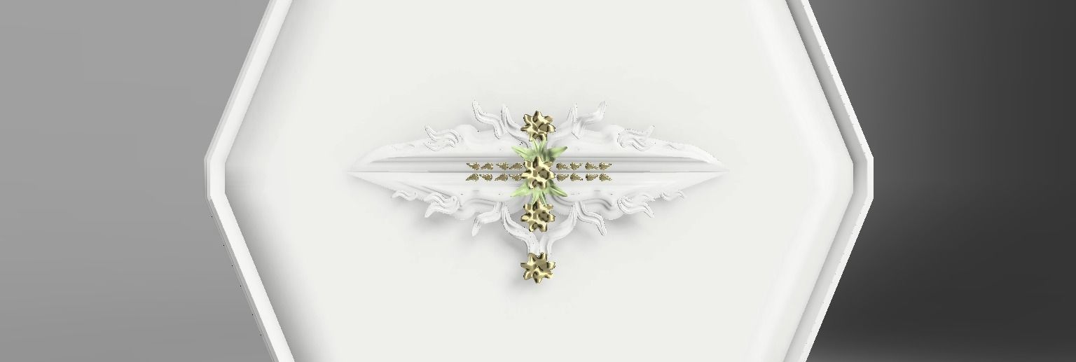 Classic molding NGon shaped LS design 3D model_7