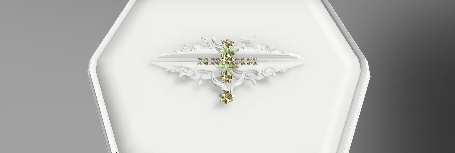 Classic molding NGon shaped LS design 3D model_8