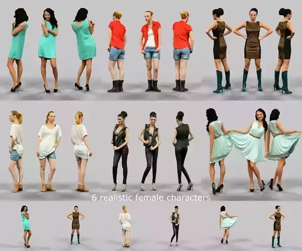 6 Realistic Female Characters Vol 6