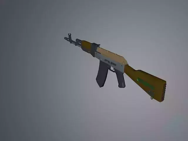 Low poly Gun AK 47 v2 Low-poly 3D model