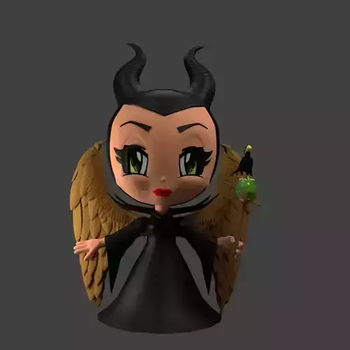 Maleficent Cartoon 3D