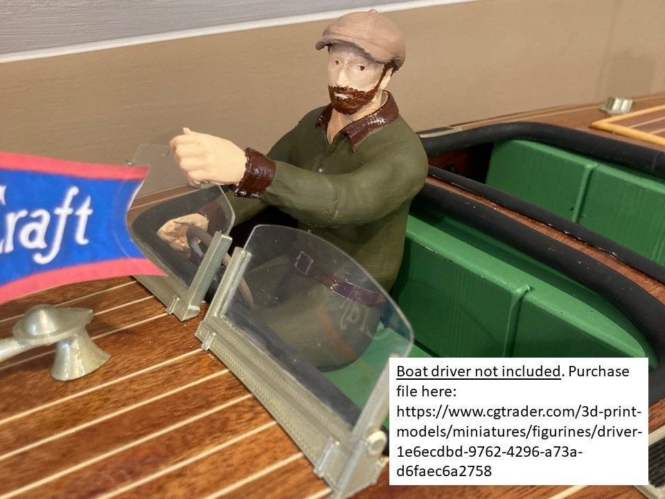 8th Scale 1940 Chris Craft Barrell Back RC Boat Model 3D print model_5