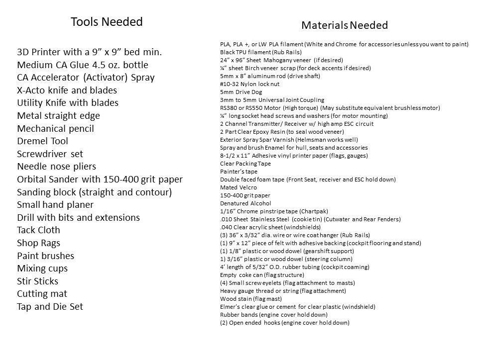 8th Scale 1940 Chris Craft Barrell Back RC Boat Model 3D print model_4