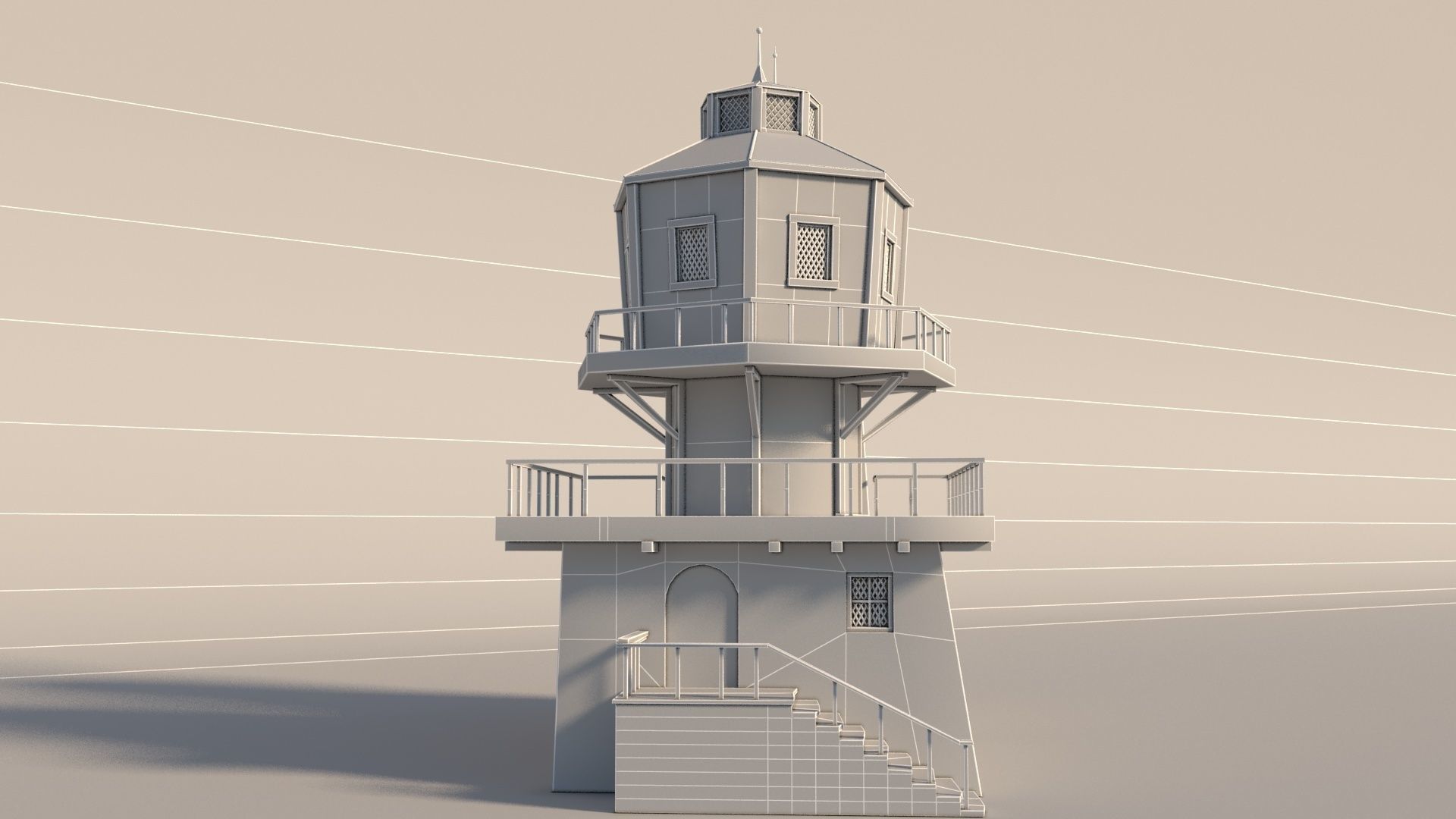 Fantasy Medieval House 01 3D model_9