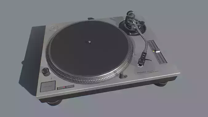 Technics SL1200 MK2 Turntable - Game Asset - Low-poly 3D model