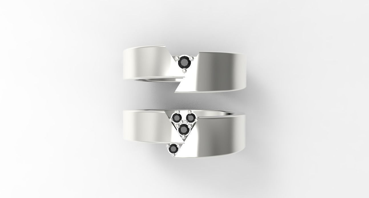 Bands ring wave model Free 3D model_1