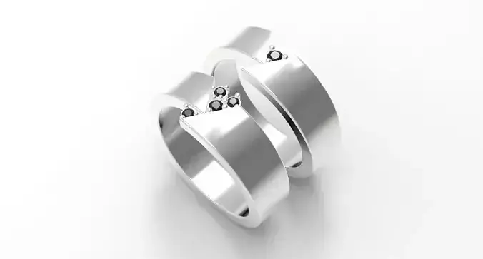 Bands ring wave model Free 3D model
