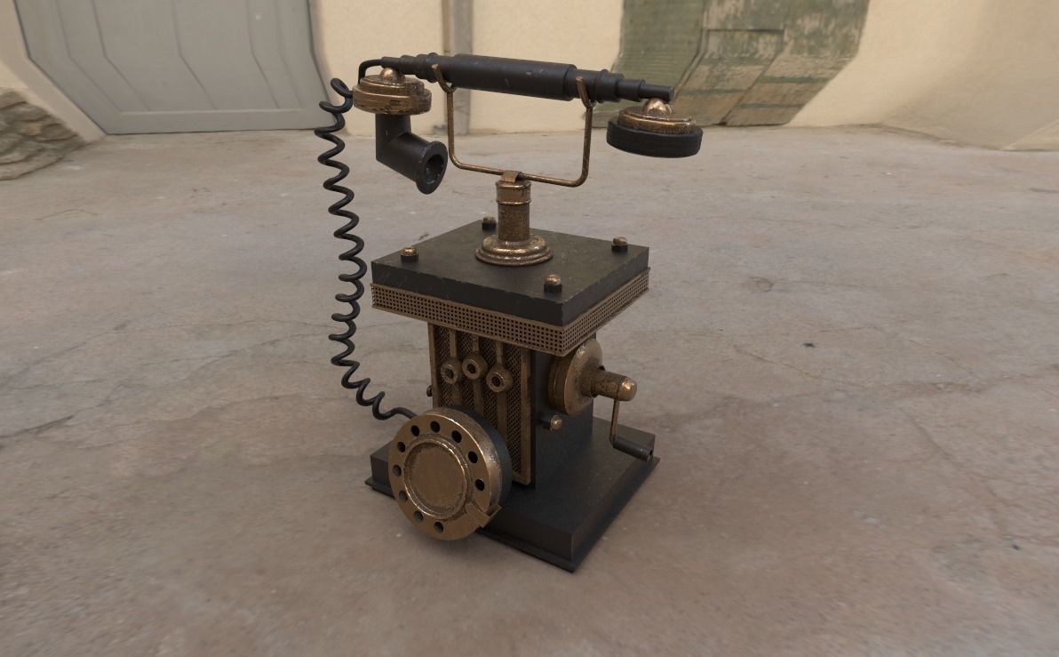 telephone vintage 3D model_2