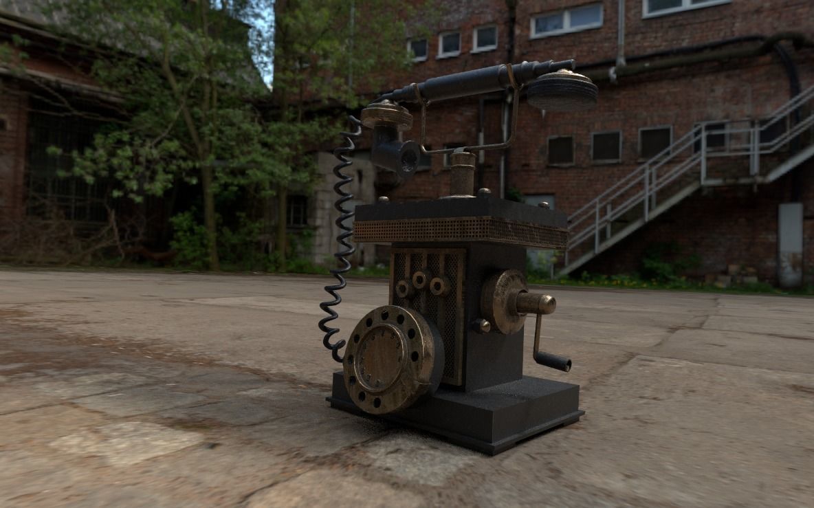 telephone vintage 3D model_3