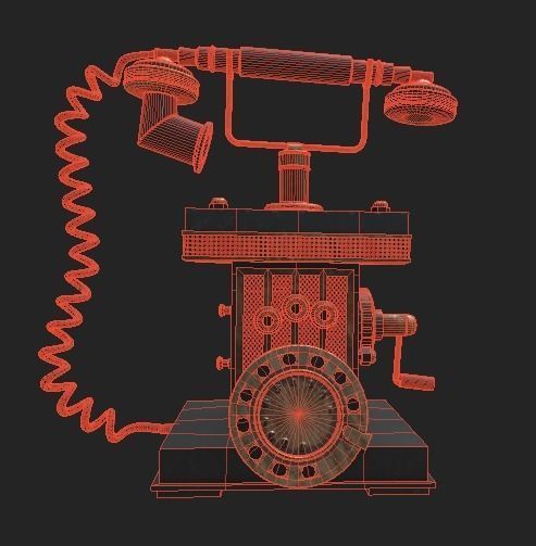telephone vintage 3D model_5