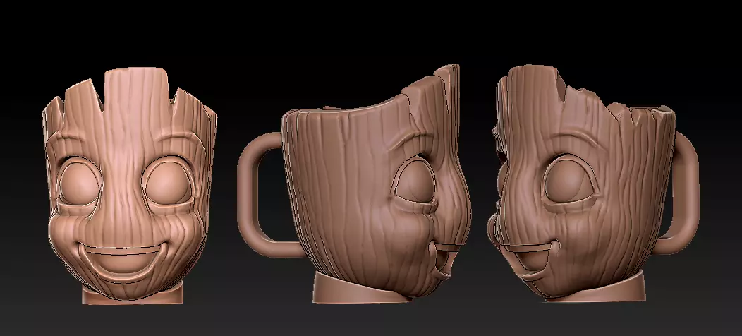 Groot cup 3D print model