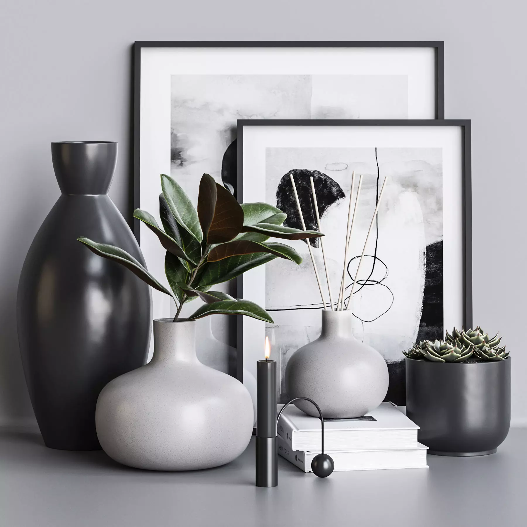 Decorative set 22 3D model_0