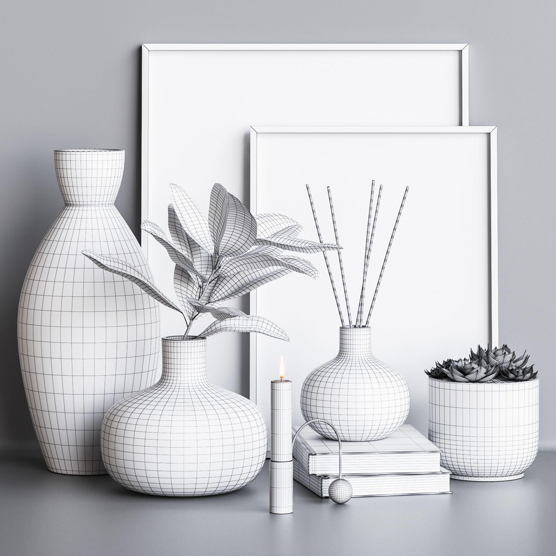 Decorative set 22 3D model_4