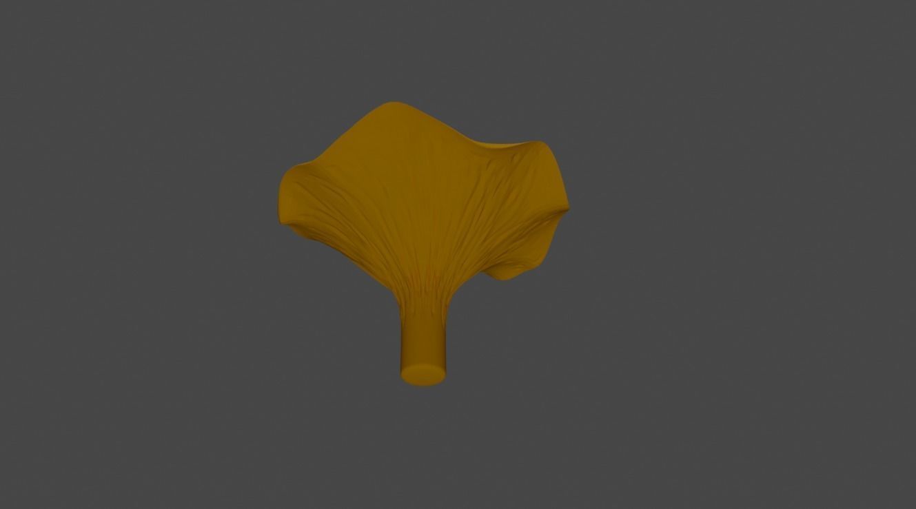  chanterelle mushroom Low-poly 3D model_1