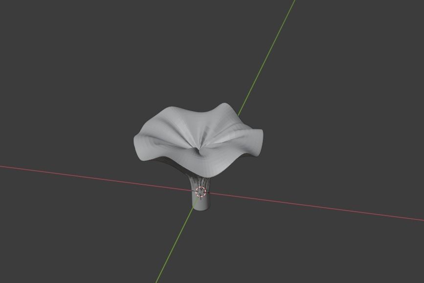  chanterelle mushroom Low-poly 3D model_2