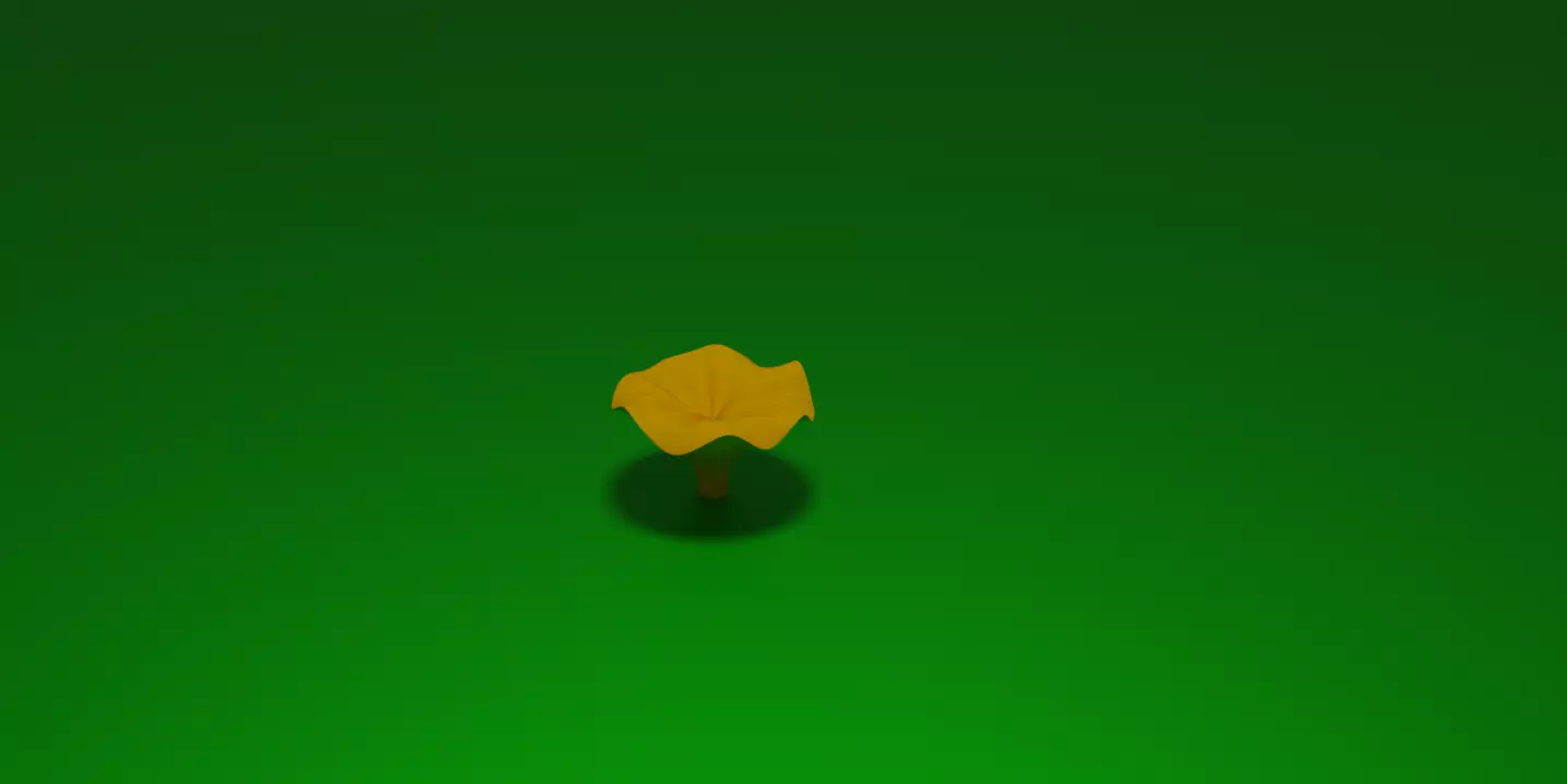  chanterelle mushroom Low-poly 3D model_0