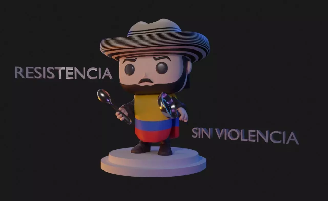 Protesta Latinoamerica Free 3D model