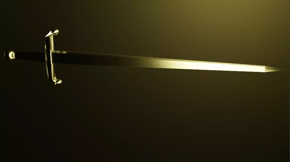 Sword golden Free 3D model