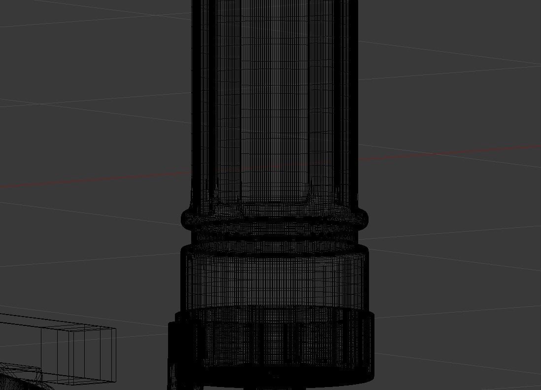 wired microphone with stand 3D model_13