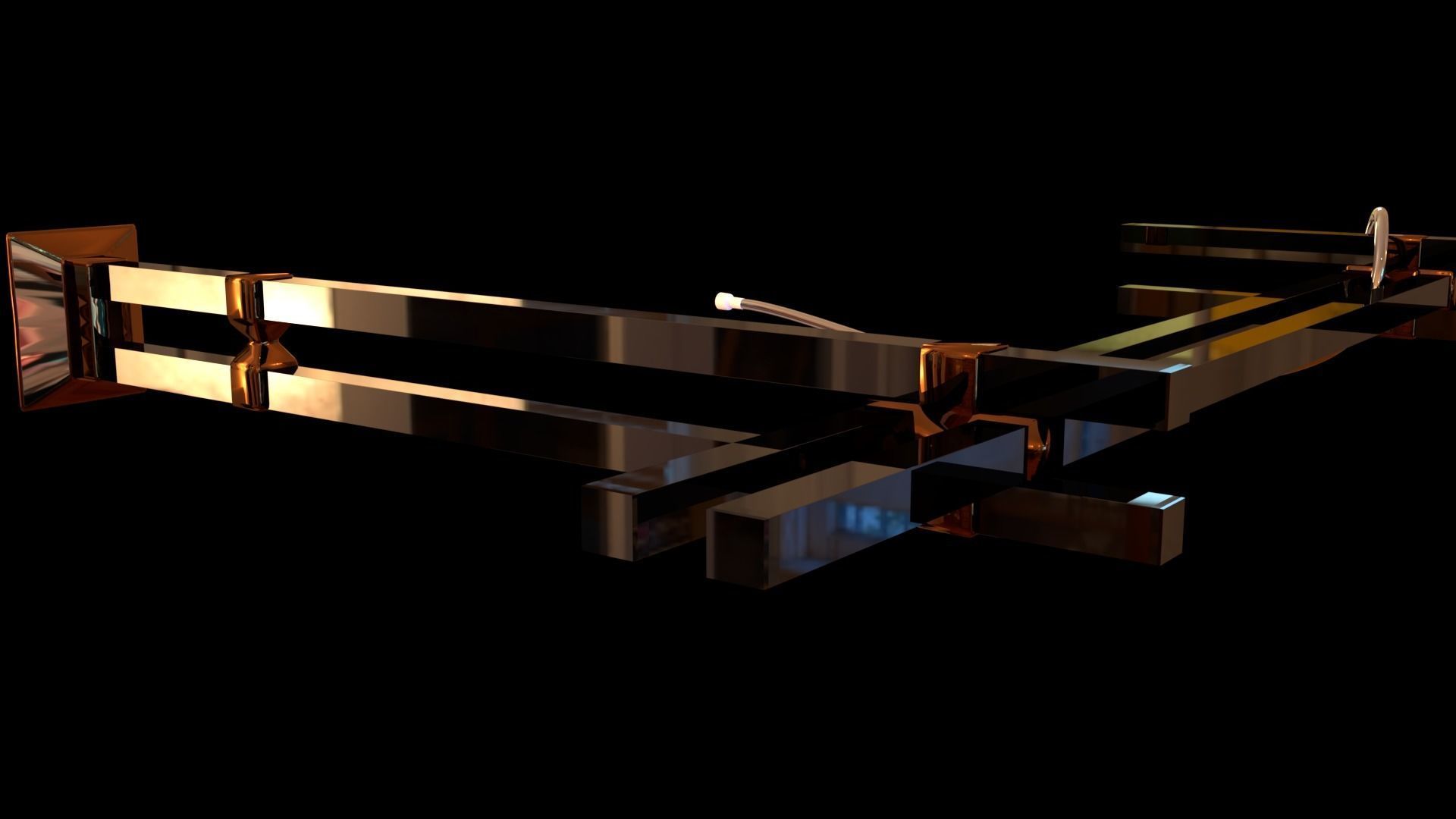 wired microphone with stand 3D model_9