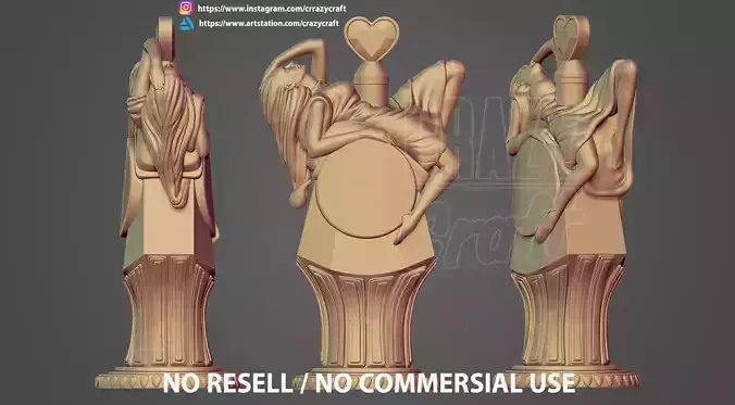 Possession statues of angels and demons