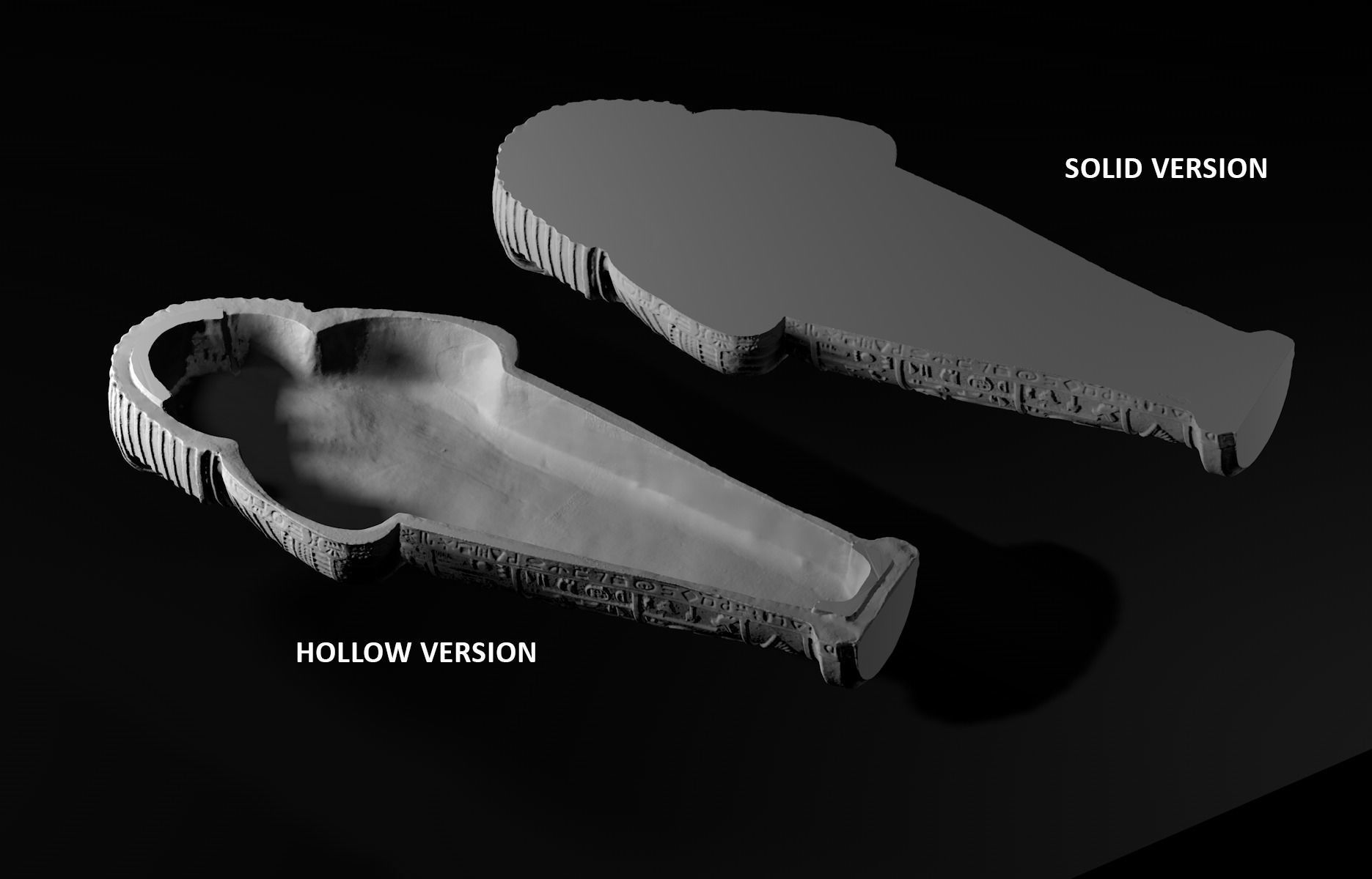 Pharaoh coffin front cap 3D model_6