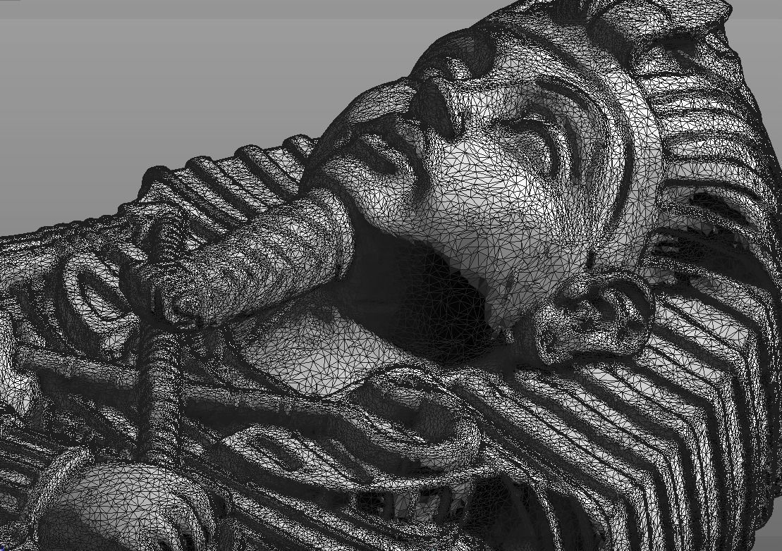 Pharaoh coffin front cap 3D model_5