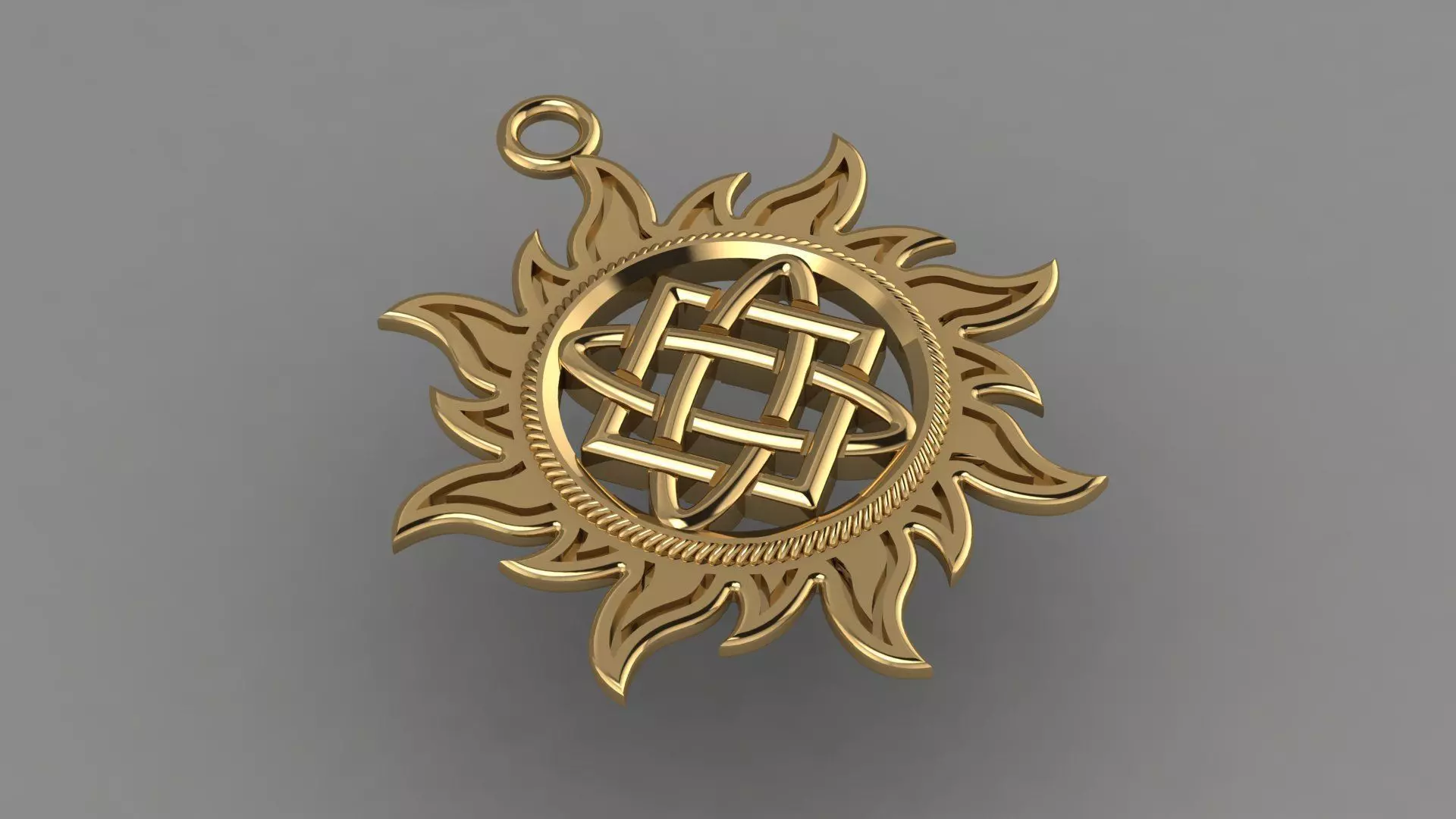 Sun amulet 3D print model
