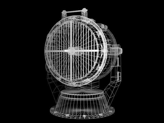 150 cm search light 3D model_4