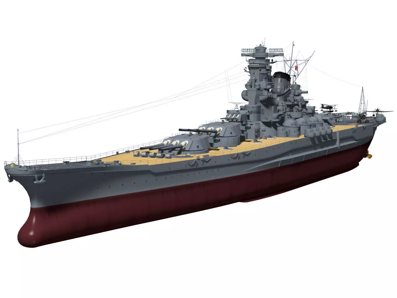 Battleship YAMATO 1945 version 3D model