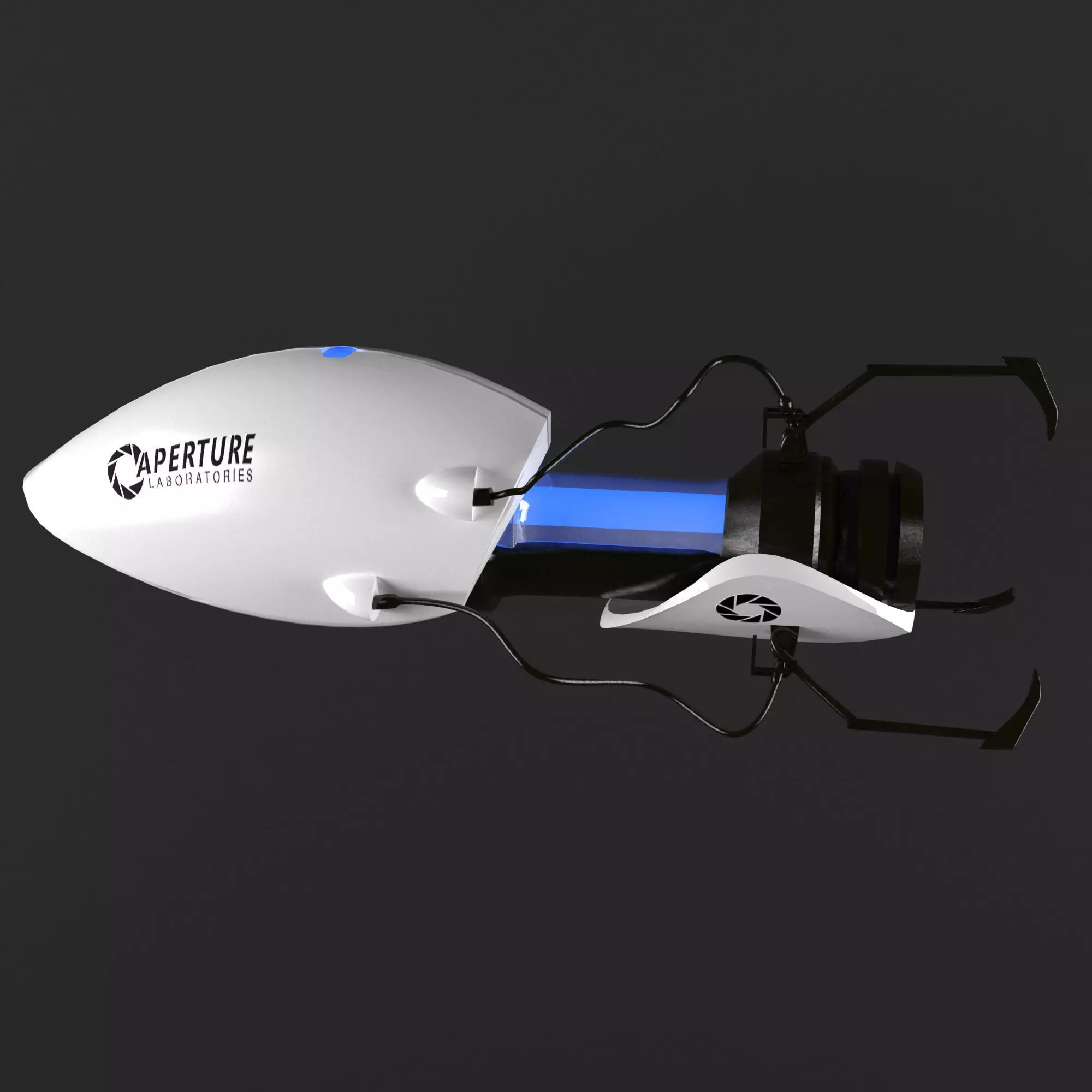 Portal weapon Low-poly 3D model_0
