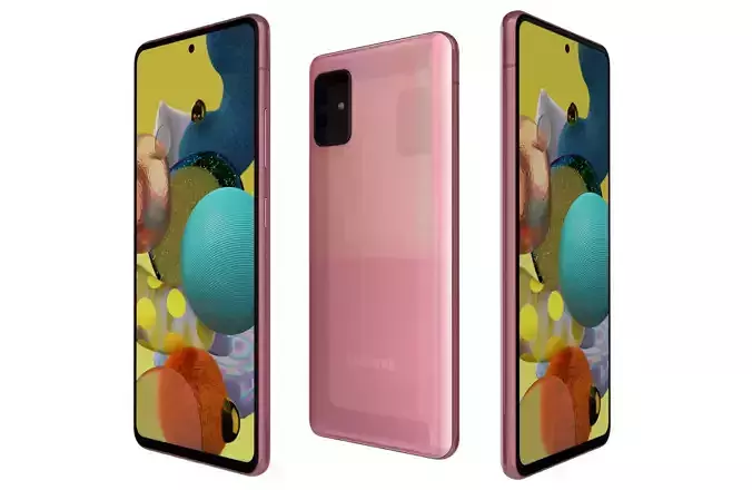 Samsung Galaxy A51 5G Prism Cube Pink 3D model